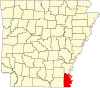 Mapa de Arkansas destacando el condado de Chicot.svg