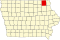 Mapa de Iowa destacando Winneshiek County.svg