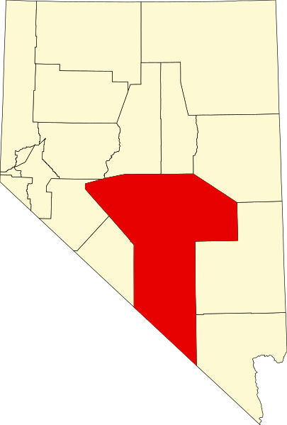 صورة:Map of Nevada highlighting Nye County.svg