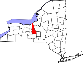 Map of New York highlighting Cayuga County.svg