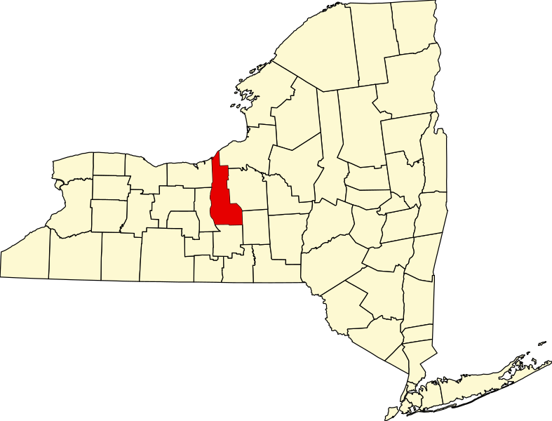 ファイル:Map of New York highlighting Cayuga County.svg