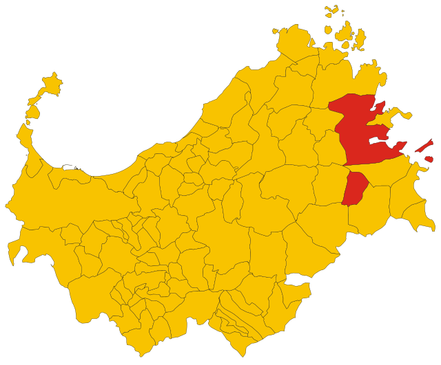 Poziția localității Comune di Olbia