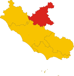 Provincie Rieti - Kaart