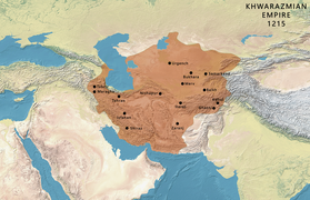 Territory of the Khwarazmian Empire c. 1215, on the eve of the Mongol conquests