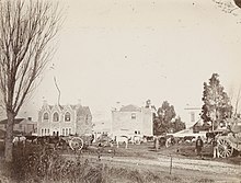Markets, Christchurch, New Zealand, 20 May 1871 Markets, Christchurch 1871 SLNSW FL10386934.jpg