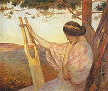 Martin - lady-with-lyre-by-pine-trees-1890.jpg