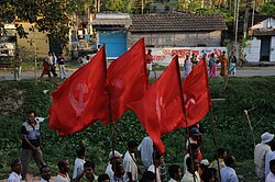 CPI(M) supporters during the 2009 election campaign Marxists flags - Flickr - Al Jazeera English.jpg