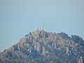 View of Milevi Skali peak, with a monument to the partisans who fell there