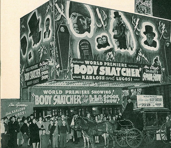 File:Monstrous Marquee - Body Snatcher, The - RKO - St. Louis, MS - 2-14-1945.jpg