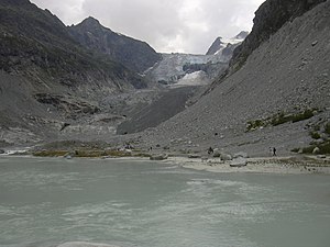 Glacier tongue at Ferpècle