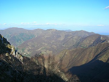 Monti Lattari as seen from Monte Faito,