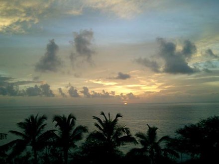 Sunset from Montserrat's west coast