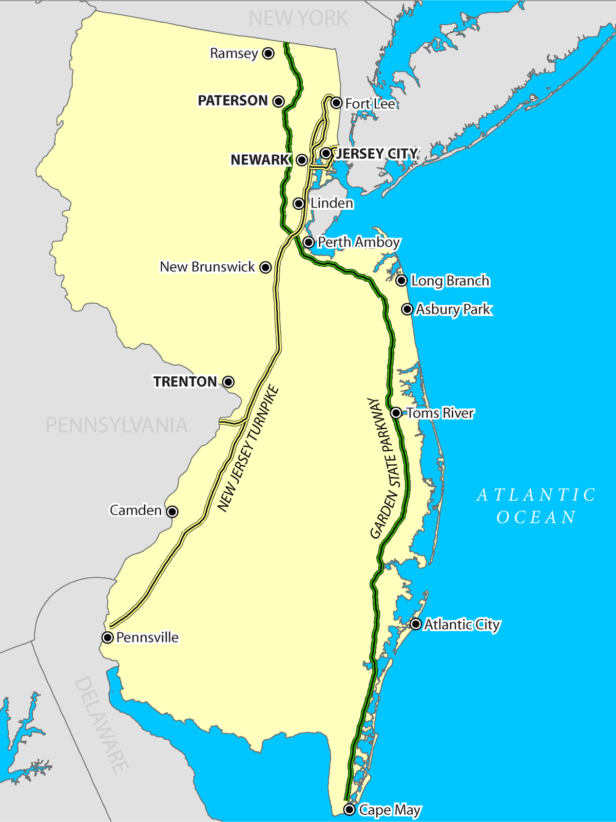 new jersey turnpike map File Nj Gsptp Png Wikimedia Commons new jersey turnpike map