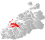Ålesund markert med rødt på fylkeskartet