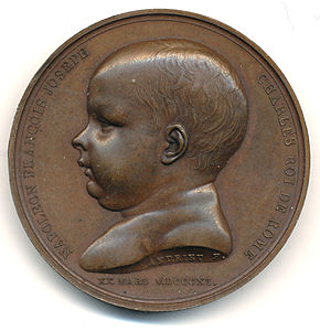 Revers de cette médaille, naissance du Roi de Rome, 1811.