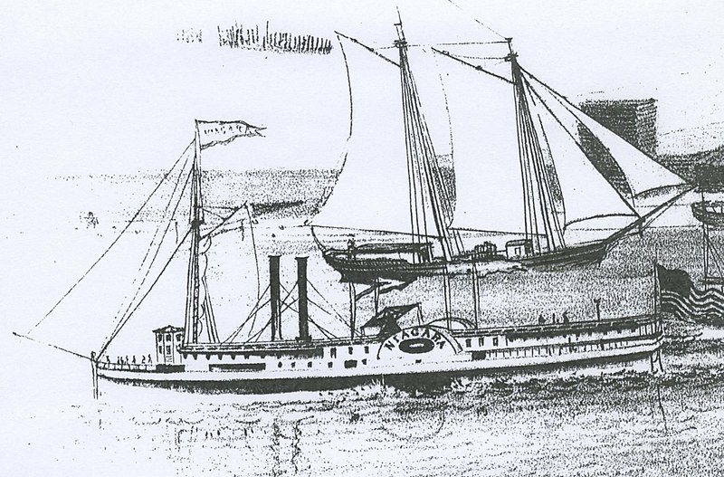 Lithograph of the paddle steamer Niagara. Photo: Wikimedia Commons