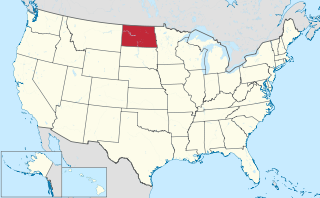 Lagekarte North Dakota