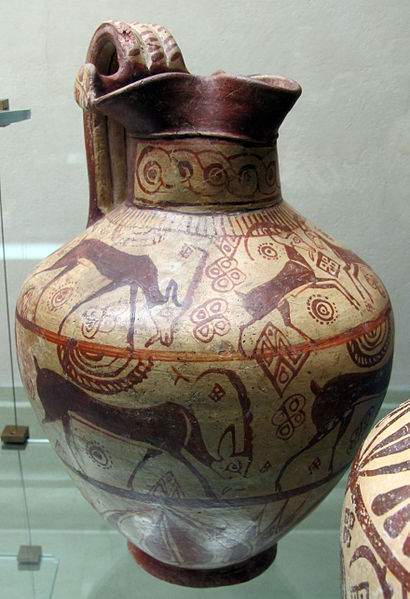 File:Oinochoe in stile 'wild goat', da kechraci (kamiros, rodi), 615-600 ac. ca..JPG