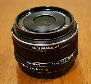 Olympus M.Zuiko Digital 17mm f/1.8 camera lens model