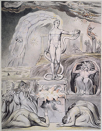 The Overthrow of Apollo and the Pagan Gods, watercolour, 25 x 19.3 cm, 1809. The figure of Apollo in this illustration is a combination of the Apollo Belvedere and the Laocoon Onthemorningthomas4.jpg