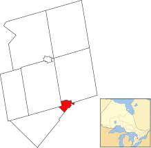 Orangeville within the Dufferin County.svg