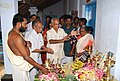 P. Ramadas reveres flowers to Jalachhayam pooja