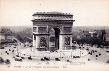 Arc de Triomphe, postcard, c. 1920 Paris. Arc de Triomphe. Postcard, c.1920.jpg