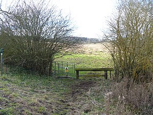 Path crosses the road new Little Tew, Oxon (geograph 2833212).jpg