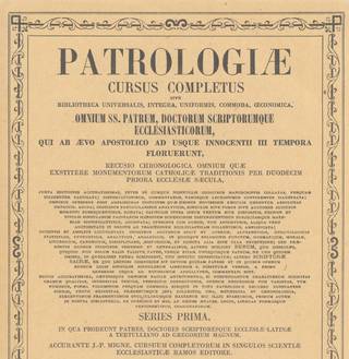 <i>Patrologia Latina</i>