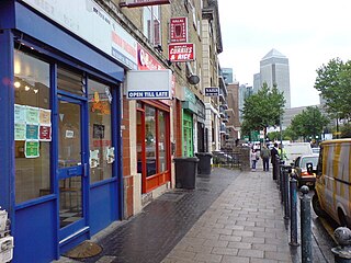 West India Dock Road Street in the London Borough of Tower Hamlets