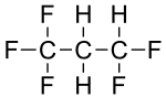 Structural formula of 1,1,1,3,3-pentafluoropropane