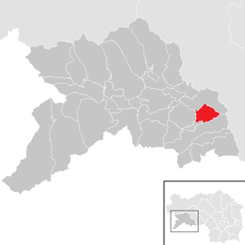Poloha obce Perchau am Sattel v okrese Murau (klikacia mapa)