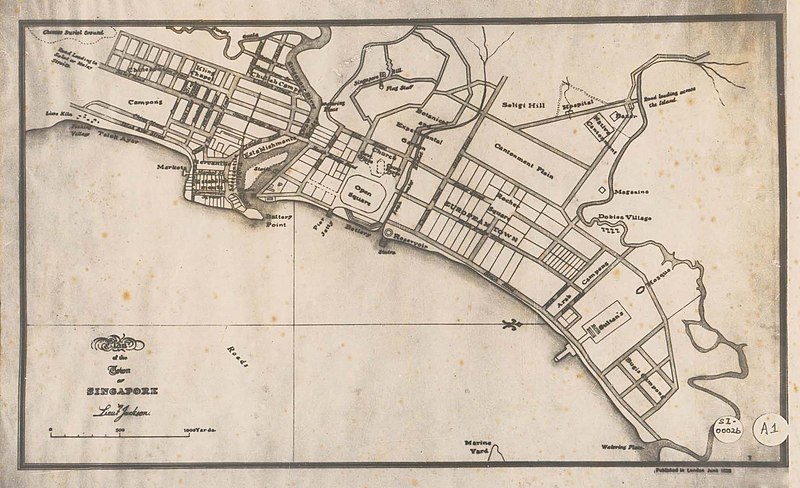 File:Plan of the Town of Singapore (1822) by Lieutenant Philip Jackson original.jpg