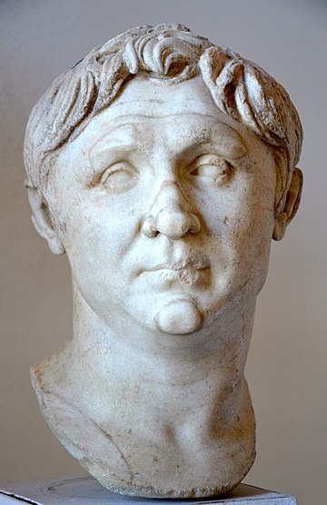 Bust of Pompey the Great c. 27 BC – 14 AD, copy of original 70 to 60 BC