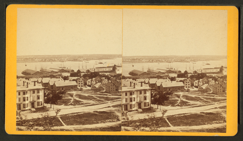 File:Portland Harbor, Maine, looking south from Munjoy's Hill, from Robert N. Dennis collection of stereoscopic views.png