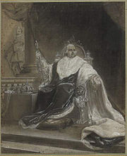 Louis XVIII dengan jubah penobatannya