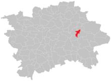 Position of Hostavice in a map of Prague Praha KU Hostavice.png