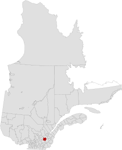 Location in province of Quebec.