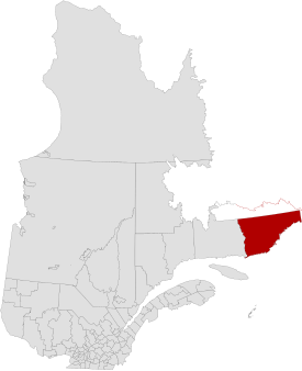 Location of the MRC Le Golfe-du-Saint-Laurent