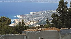 חוף דרום לבנון נשקף ממוצב קדמי של צה"ל בראש הנקרה.