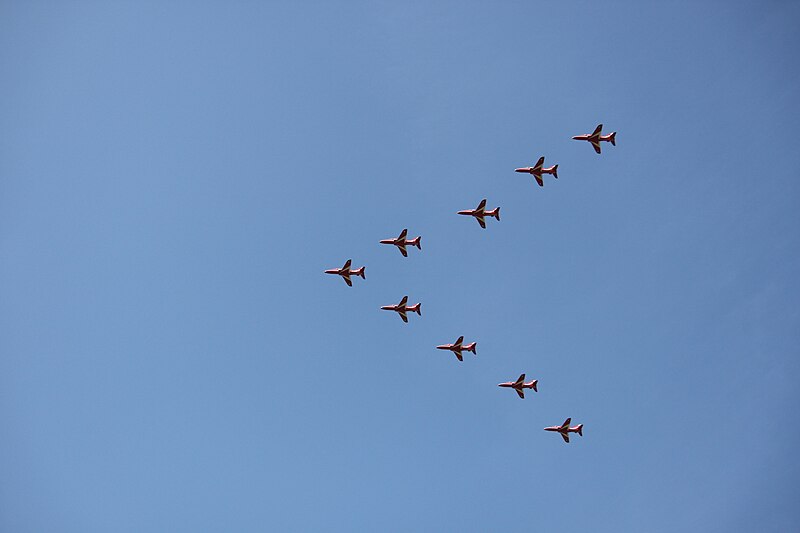 File:Red Arrows fly past 02.JPG