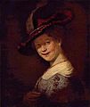 微笑むサスキアの肖像（1633年、ドレスデン国立古典絵画館所蔵）