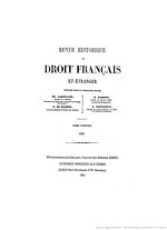 Vignette pour Revue historique de droit français et étranger