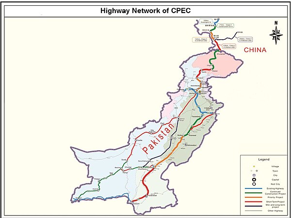 The CPEC roadway network