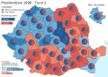 Distribución geográfica de los votos para las elecciones presidenciales (segunda vuelta)