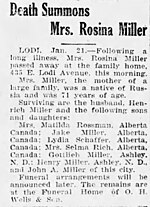 Thumbnail for File:Rosina Bossart (1856-1927) obituary in the Stockton Independent of Stockton, California on January 22, 1927.jpg