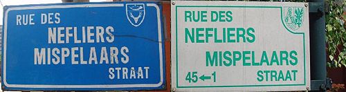 Rue des Nefliers emléktábla. JPG