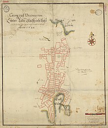 Map of Södertälje from 1648