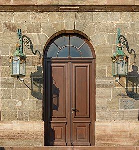 Door of the north wing Schloss Wilhelmshöhe Kassel Germany