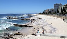 Sea Point beach with the beach front promenade